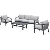 Garden Impressions Tarera dunkelgraues 4-teiliges Lounge-Set