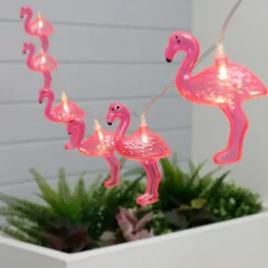 Gardenwize 10 Flamingo LED Lichter Solar Lichterkette