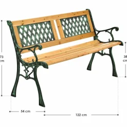 Gartenbank Sanremo 2 Sitzer Bank aus lackiertem Holz