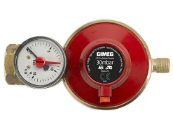 Gimeg Kombi x 1/4"li 30 mbar Gasdruckregler mit Manometer