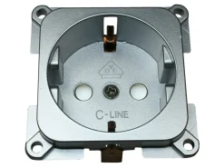 Haba C-line Wandsteckdose - Silver
