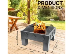 HEAT Outdoor Living Kvadrat Feuerschale