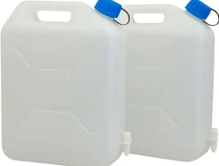 HEM 20 Liter Wasserkanister mit Hahn - Set von 2