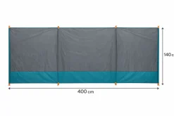 HEM 400 x 140 cm Windschutz - Grey