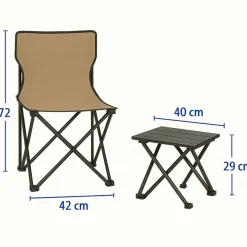 Hem camping set 3-teilig mit 2 stühlen und tisch