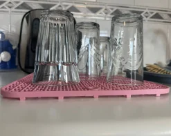 Hem faltbares spülset mit abtropfmatte - Pink