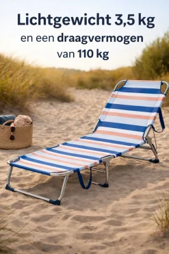HEM set von 2 aluminium verstellbare klappliege - Blue