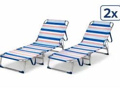 HEM set von 2 aluminium verstellbare klappliege - Blue