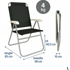 HEM verstellbarer Klappstuhl - Black