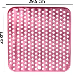 Hem 29,5x26 cm rutschfeste abtropfmatte aus silikon - pink