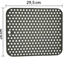 Hem 29,5x26 cm rutschfeste abtropfmatte aus silikon - grey