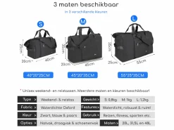 Hikr Reisetasche 45x35x20 cm Wochenendtasche - Purple