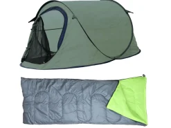 HIXA Green Pop-up-Zelt mit Schlafsack