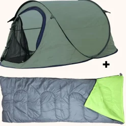 HIXA Green Pop-up-Zelt mit Schlafsack