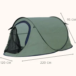 HIXA Grünes 1-Person Popup-Zelt