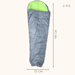 HIXA Polyester 2er-Set Schlafsäcke - Green