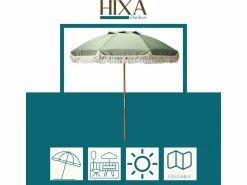 HIXA Sonnenschirm mit Holzständer - Green