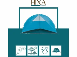 HIXA Strandzelt mit Windschutz - Blue