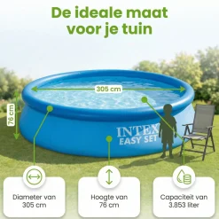 Intex easy set 305x76cm pool – 3-teilig