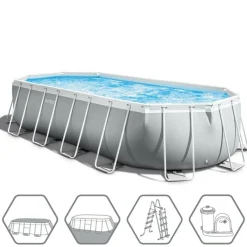 Intex Prism 610 x 305 x 122 cm Rahmen ovaler Pool