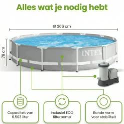 Intex prism frame 366x76cm pool – 3-teilig