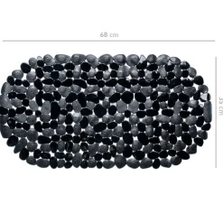 IVOL 68 x 35 cm Rutschfeste Badematte - Black