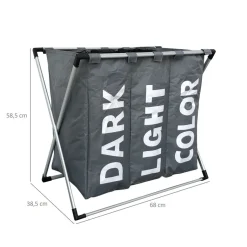 IVOL 3-Fach-Organizer-Wäschekorb - Grey
