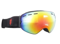 IVOL schwarz Rotes Spiegelglas Skibrille