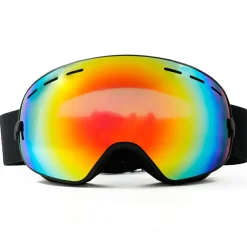 IVOL schwarz Rotes Spiegelglas Skibrille
