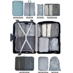 IVOL Set mit 7 Packwürfel Koffer-Organizer
