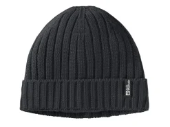 Jack Wolfskin Rib Knit Unisex Mütze - Black