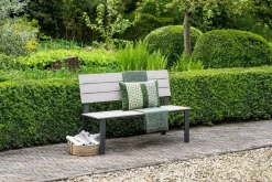 Jondal Parkbank - carbon black - hell Teak Vironwood