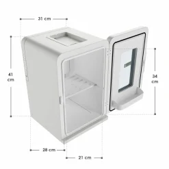 Juskys 15 Liter Mobiler Mini-Kühlschrank - White
