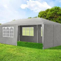 Juskys 3 x 6 Meter Partyzelt mit Seitenwänden - Dark Grey