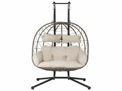 Juskys Aria Polyrattan Doppel-Hängesessel – Beige