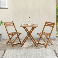 Juskys Bala 3-teiliges Faltbares Gartenset - Akazienholz