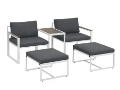 Juskys Bari 5-teiliges Loungeset - Grey