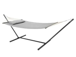 Juskys Cata Hängematte mit Gestell und Kissen - Grey