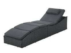Juskys Lamia Polyrattan Liege - Black