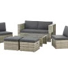 Juskys Salou Polyrattan Lounge Set - Grey