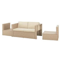 Juskys Salou Polyrattan Lounge Set - Creme