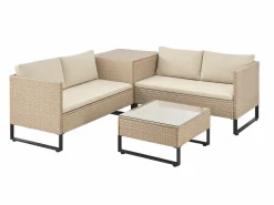 Juskys Santorini Polyrattan Modular Loungeset - Beige