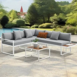 Juskys St. Tropez 4 Personen Lounge-Set - Grey