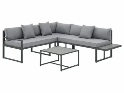 Juskys St. Tropez 4 Personen Lounge-Set - Anthracite
