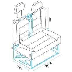 K'Foam OKB comfort seat mit isofix - Premium Schwarz