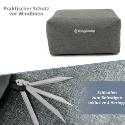 KingCamp Air Cube aufblasbar Sitzhocker - Grey