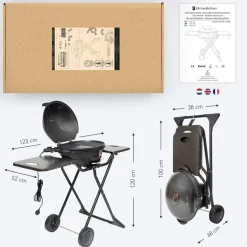 KitchenBrothers 2400 watt Elektro-Grill Mit Rädern