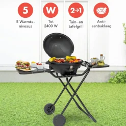 KitchenBrothers 2400 watt Elektro-Grill Mit Rädern