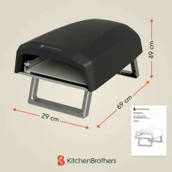 KitchenBrothers Doppelbrenner Pizzaofen - Gas