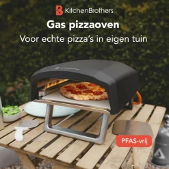 KitchenBrothers Doppelbrenner Pizzaofen - Gas